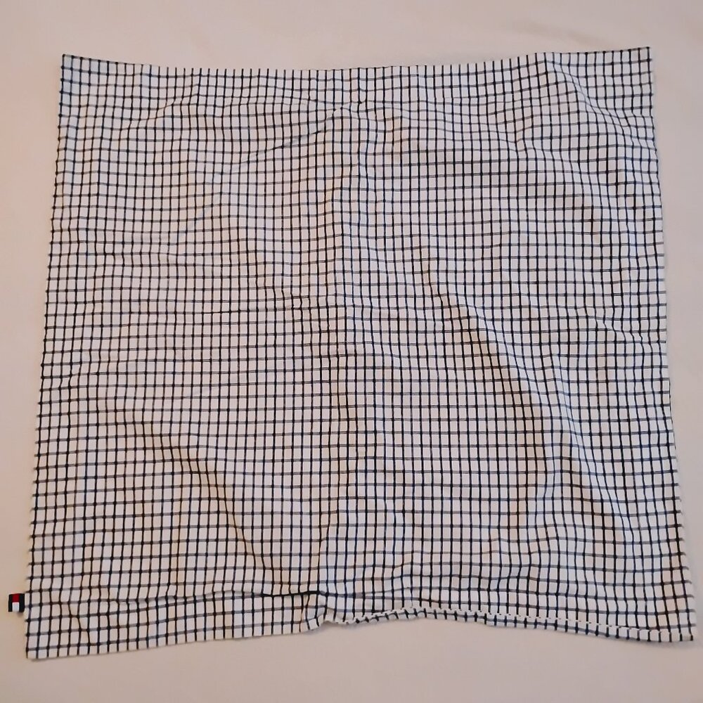 Tommy Hilfiger Pillow Case Sham Euro Pair Set of 2 Blue White Check